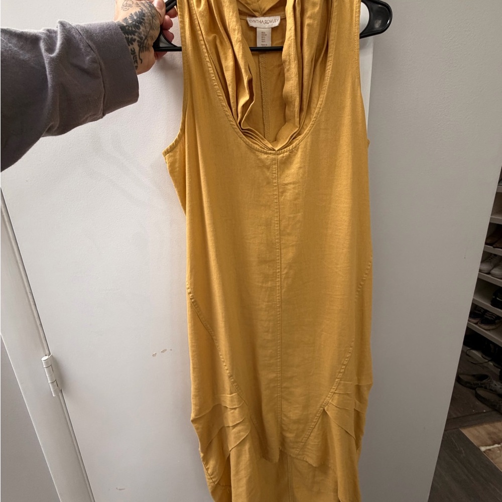 Cynthia Rowley Sleeveless Maxi Dress in Mustard